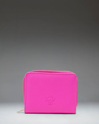 Herschel Supply Co. Georgia Wallet Vegan Leather in Rose Violet, showing a front view of the zippered wallet.