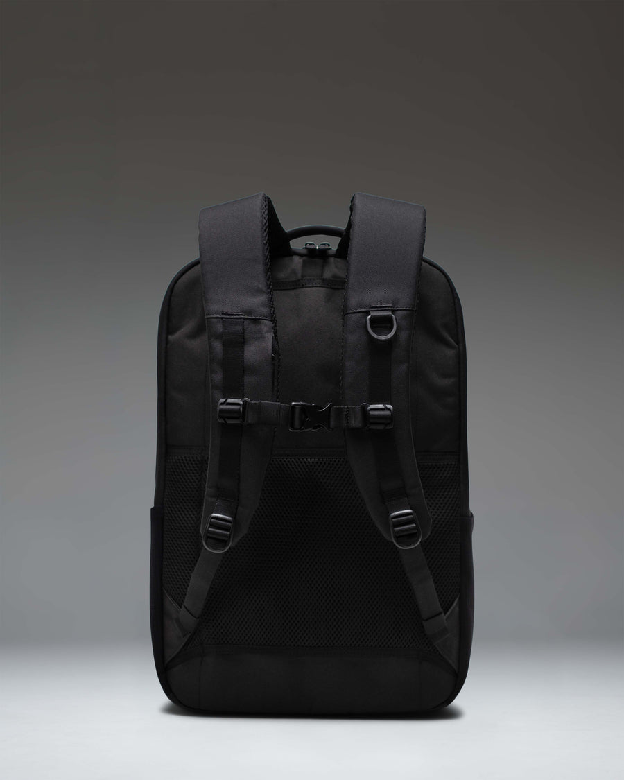 Herschel Supply Co. Kaslo Backpack Tech in solid black featuring an organized, multi-compartment design suitable for electronics and daily essentials.