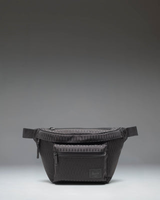 Front view of the Herschel Supply Co Pop Quiz Hip Pack in Black Diamond/Black.