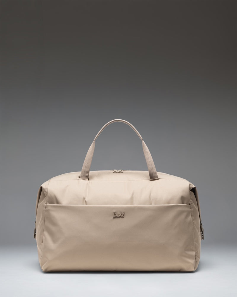Herschel Supply Co. Maia Weekender bag in Vintage Khaki, shown from a front perspective view.