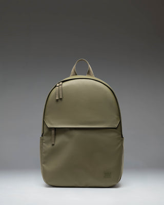 Herschel Supply Co Alberni Backpack in Ivy Green shown from the front, featuring a clean, minimalist design with dual shoulder straps.