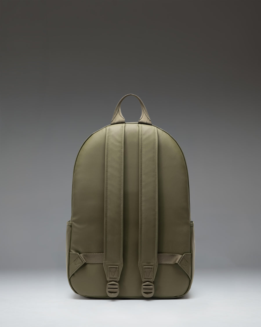 Herschel Supply Co. Alberni Backpack in Ivy Green, showing an alternate side view of the durable outdoor daypack.