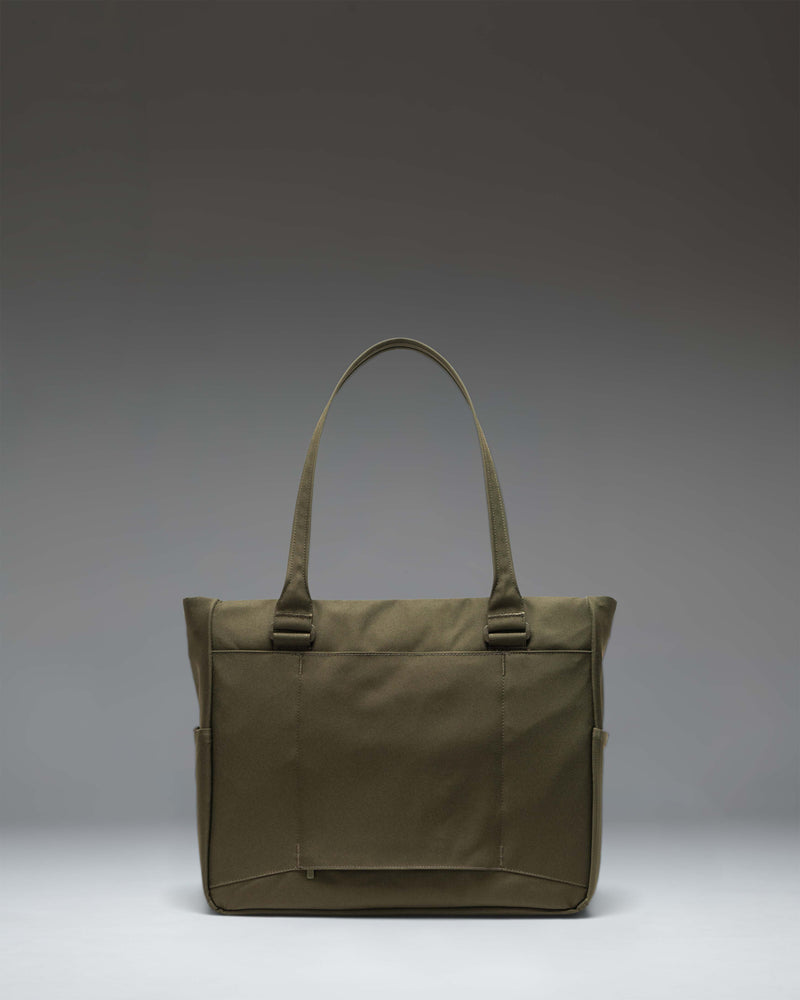Herschel Supply Co. Kaslo Tote Tech bag in Ivy Green Tonal lifestyle view.