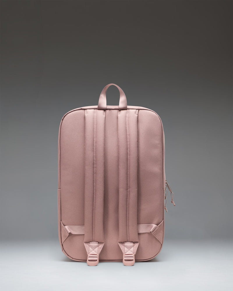 Herschel Supply Co. Wesbrook Backpack in Ash Rose pink, showing the front view with zipper details and adjustable shoulder straps.