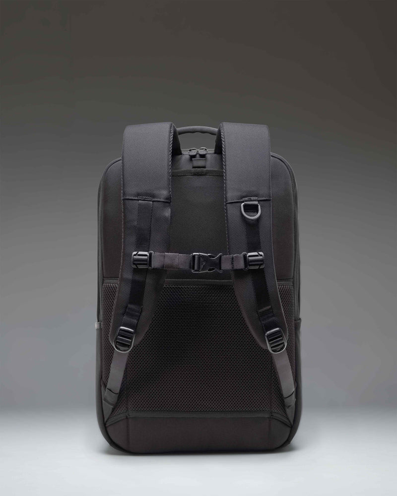 Herschel Supply Co. Kaslo Backpack Tech Cordura in black, showcasing its durable design and sleek everyday look.