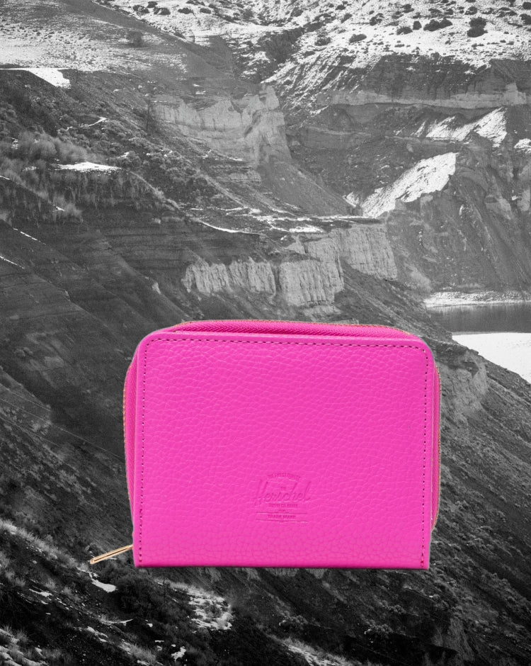 Herschel Supply Co. Georgia Wallet Vegan Leather in Rose Violet, a compact and stylish bifold wallet made from premium vegan leather material.