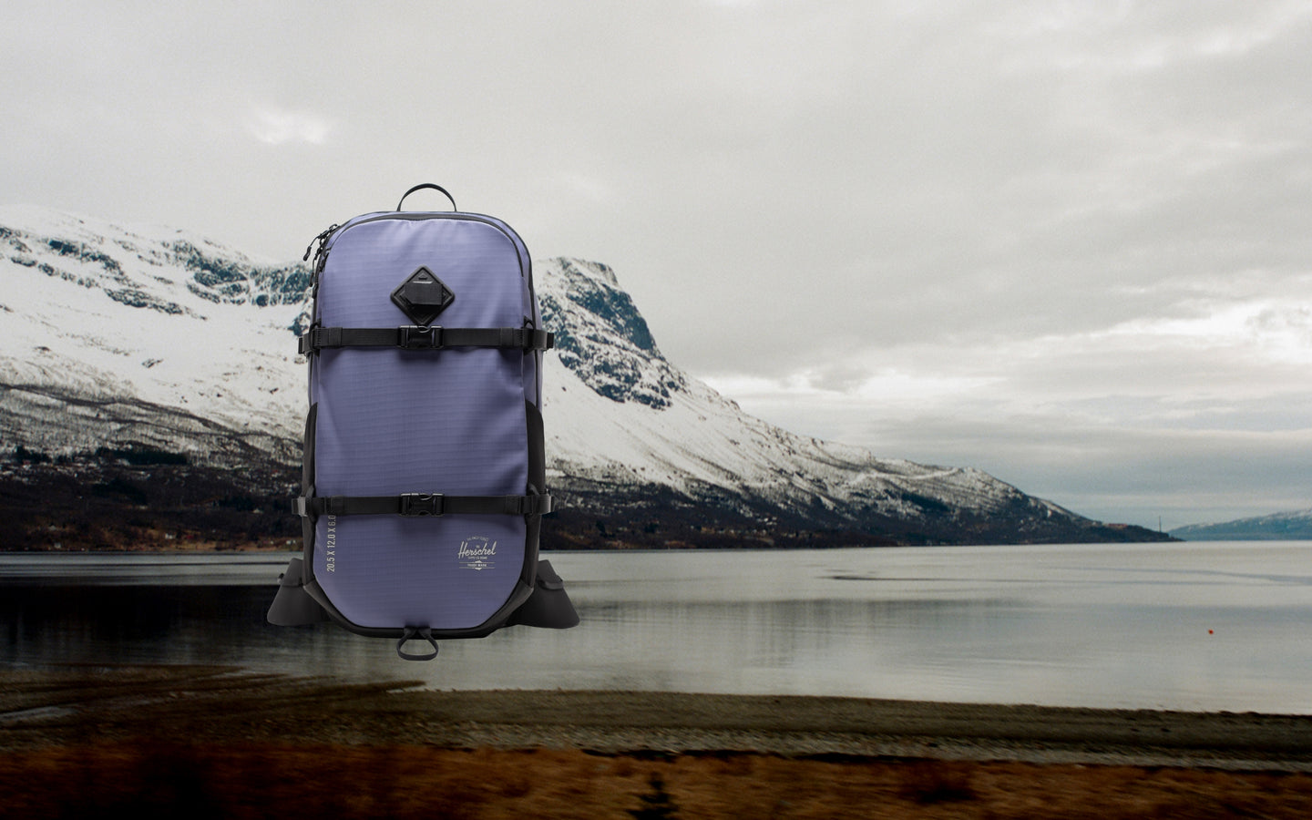 Herschel Supply Co. All Season Backpack 29L in Heron/Black, shown from the front as a hero shot for desktop view.