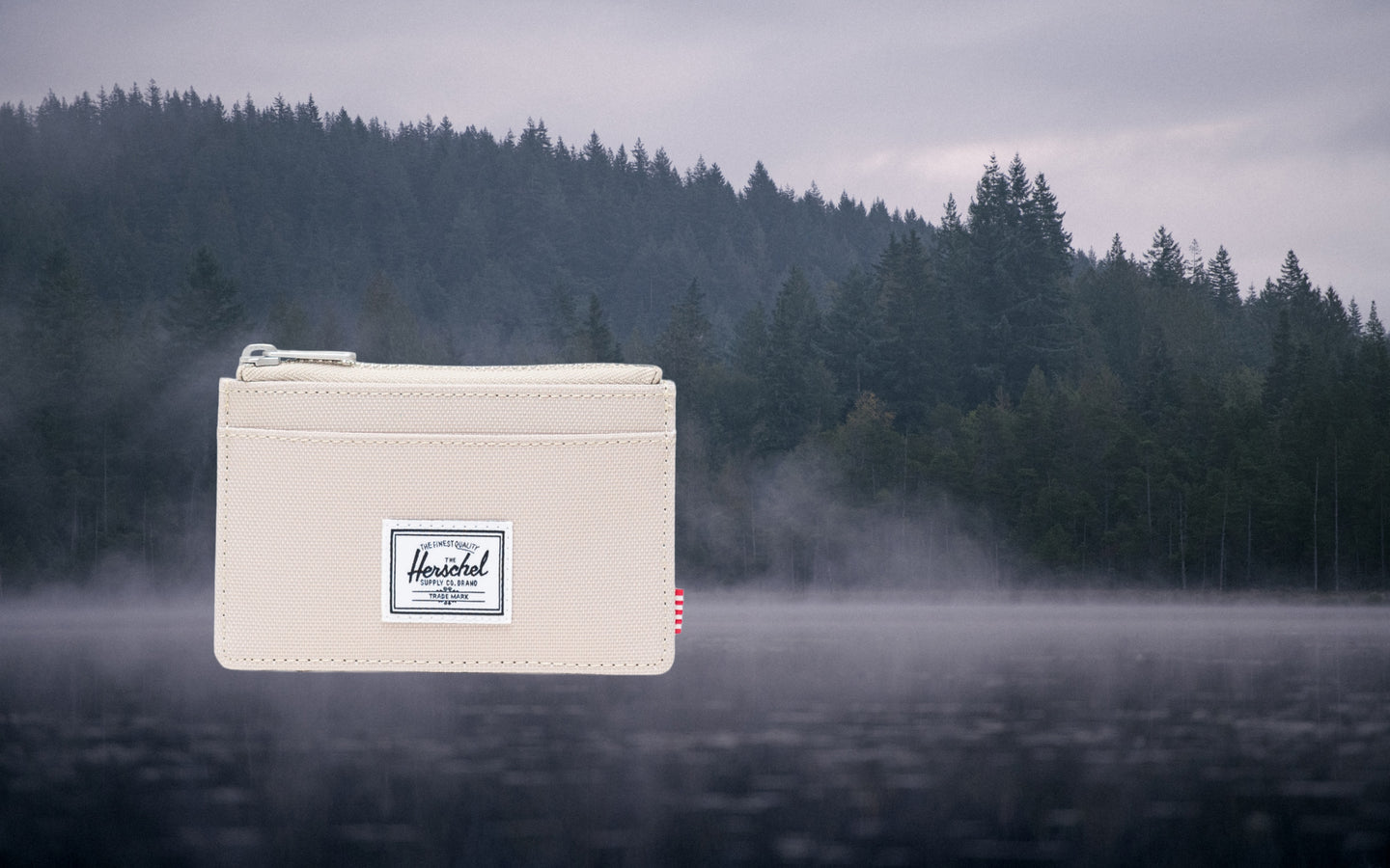 Herschel Supply Co. Oscar Cardholder in Eucalyptus colorway displayed on a clean background.
