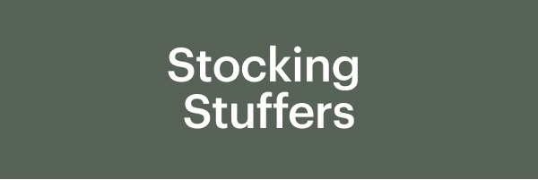 A green square with the text Stocking Stuffers in white