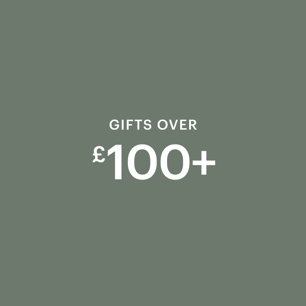 A green square with the text Gifts Over $100 in white
