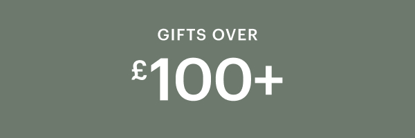 A green square with the text Gifts Over $100 in white