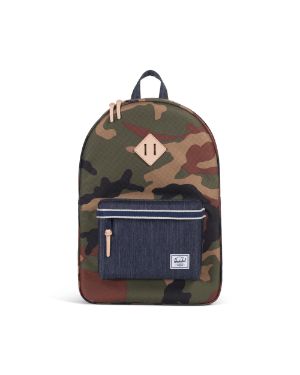 heritage offset denim backpack