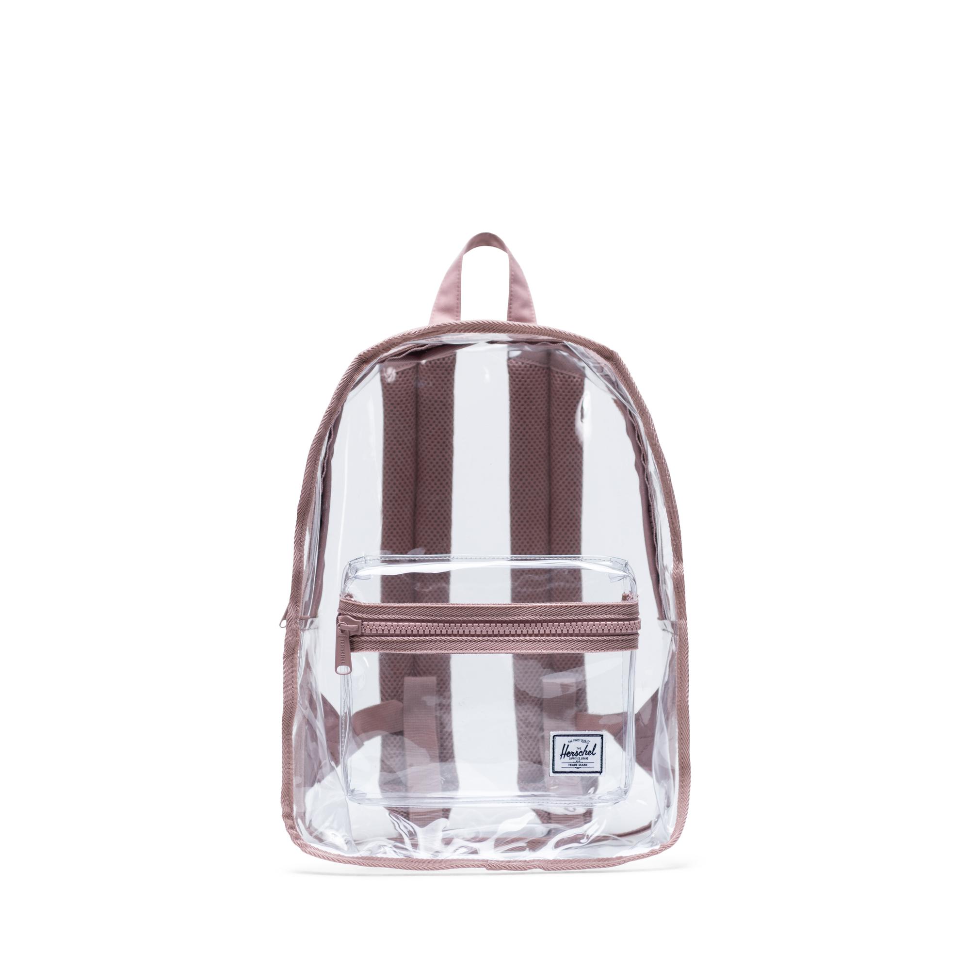 clear pink backpack