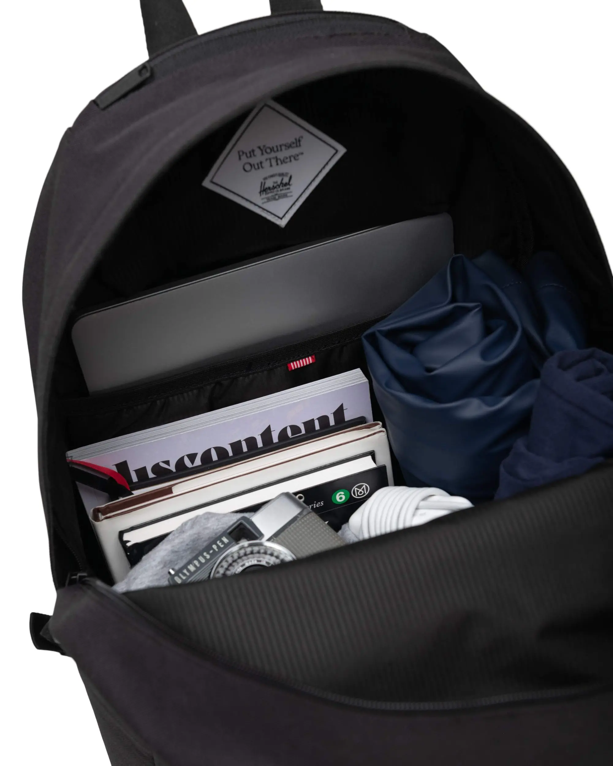 Herschel pop quiz backpack red and black outlet