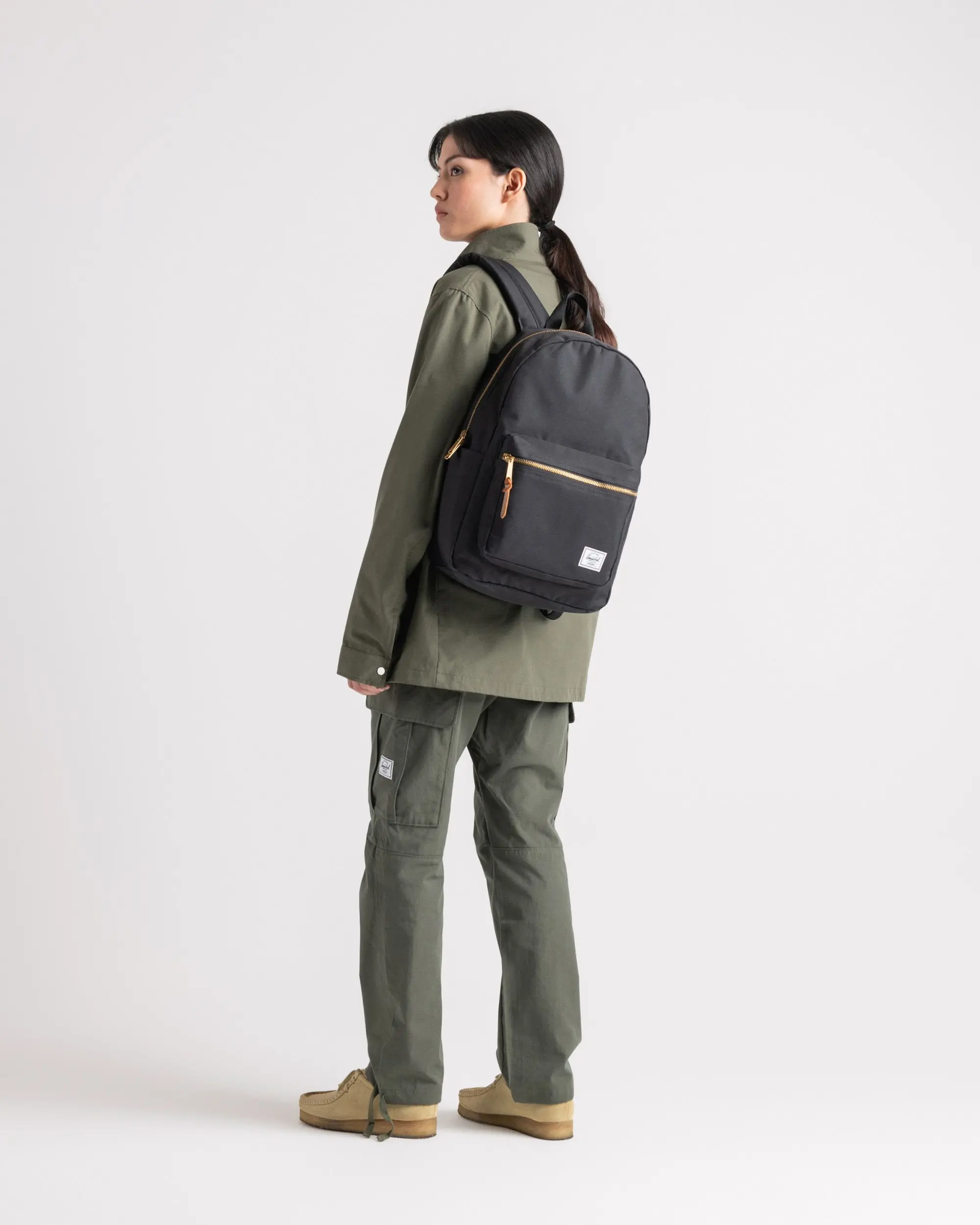Herschel backpack black and gold on sale