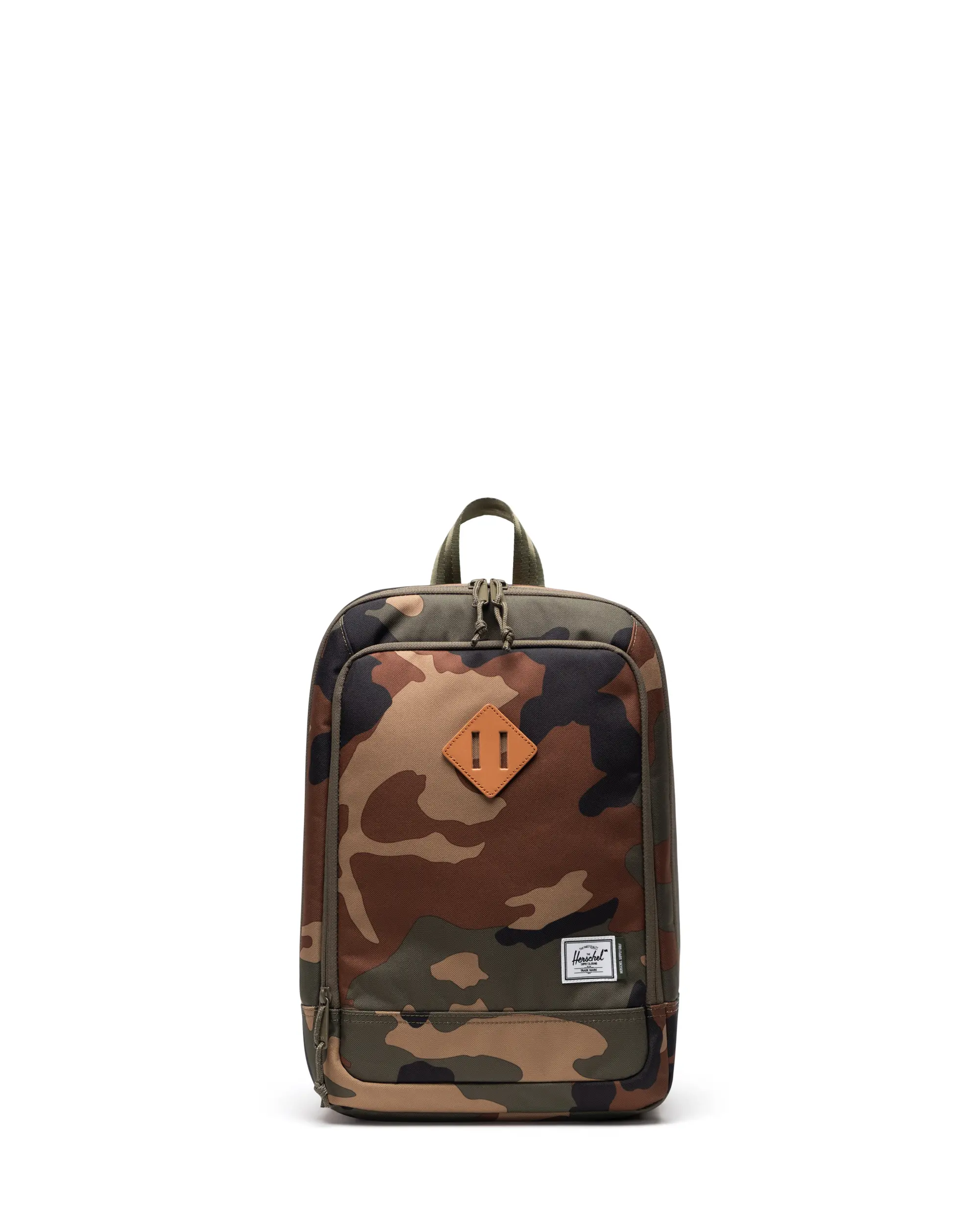 A shot of the Herschel Heritage™ Golf Travel Wheelie Bag in woodland camo.