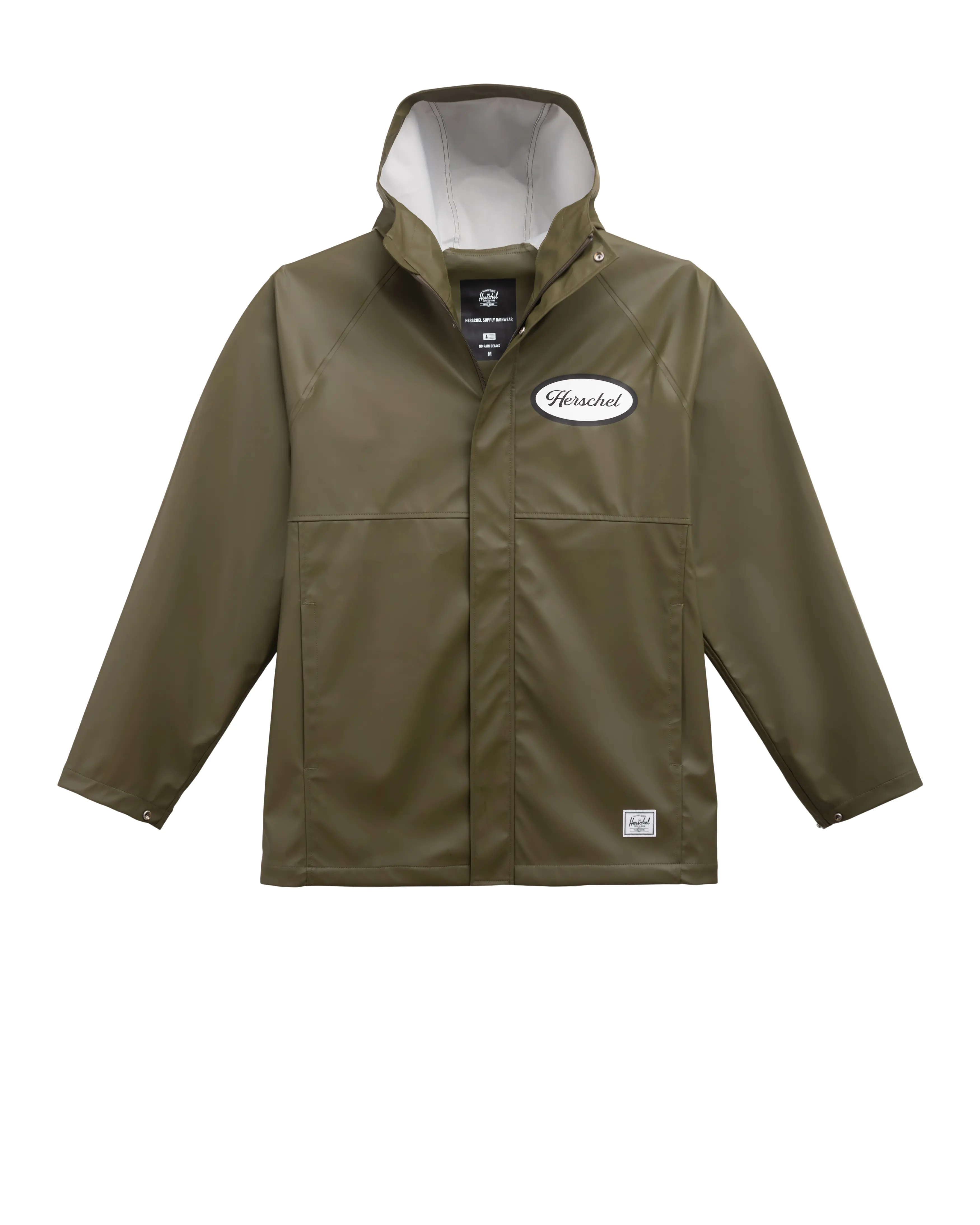 An image of the Herschel Supply Station Rain Jacket Men's in Ivy Green